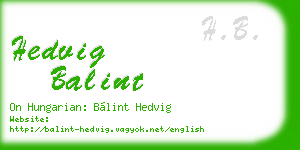 hedvig balint business card