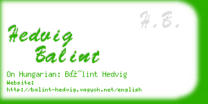 hedvig balint business card